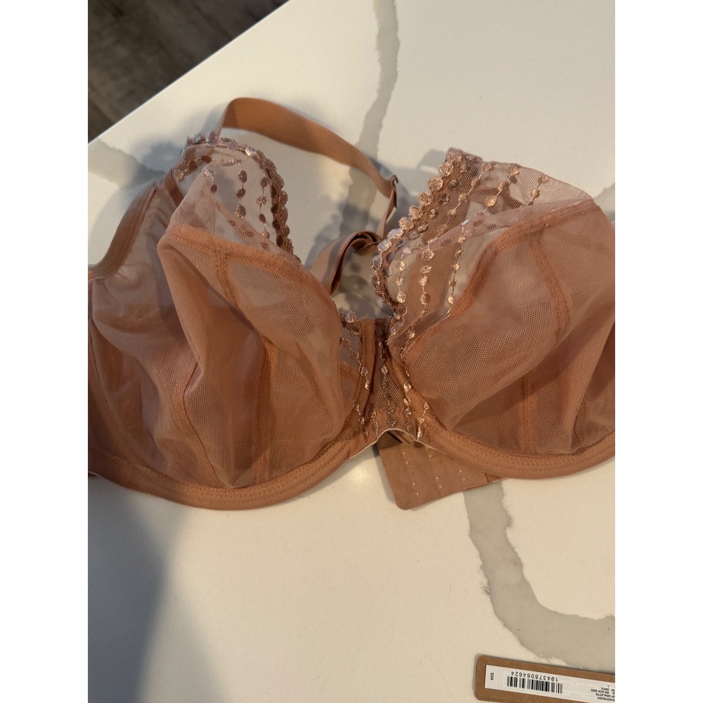 Elomi Matilda Underwire Plunge Bra 36I Rose Gold Cafe Au Lait  Metallic